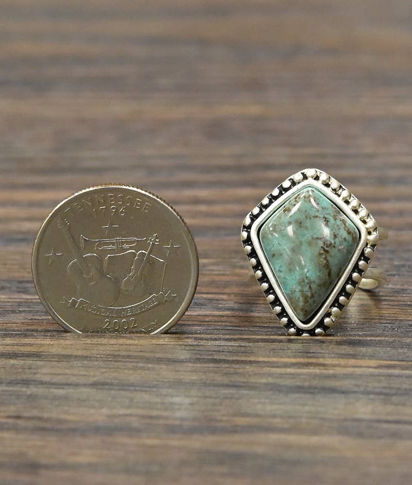 Arrowhead Turquoise Adjustable Ring