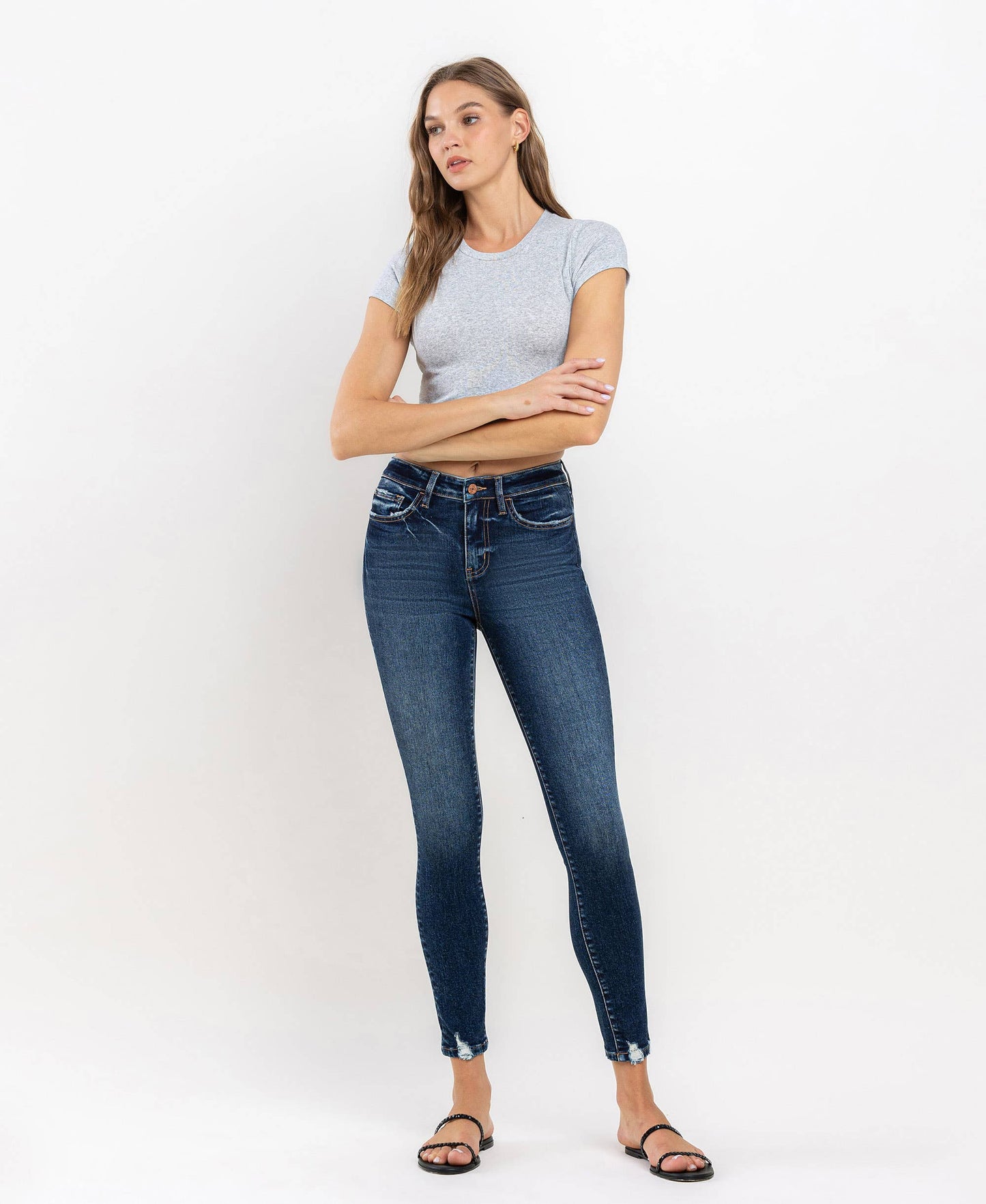 FRESH HIGH RISE ANKLE SKINNY JEANS