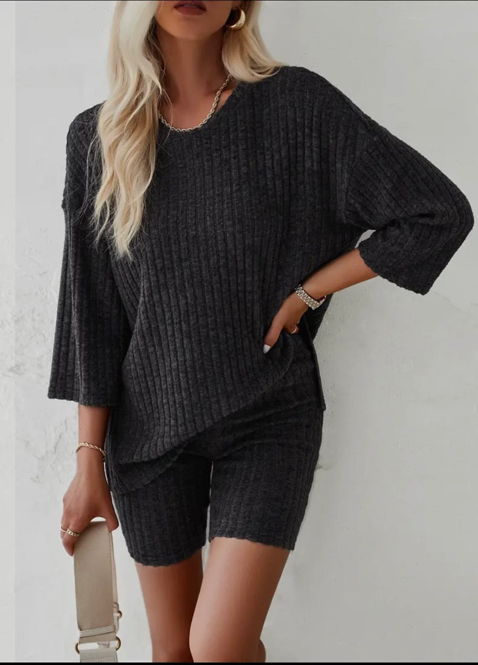 Rib Knit Casual set