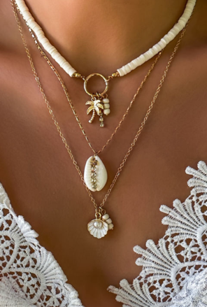 White Beach Seashell Necklace